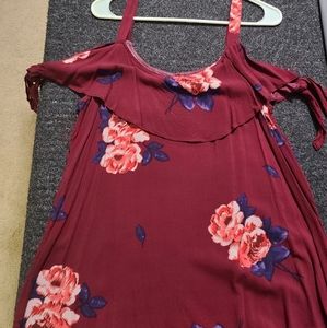 Floral cold shoulder